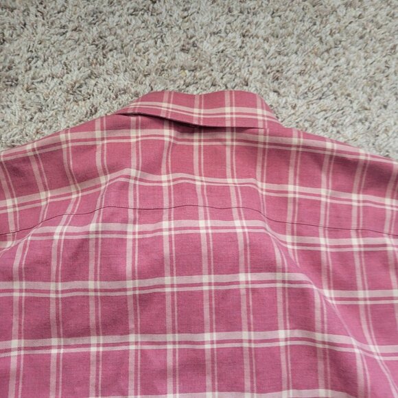 UNTUCKit Shirt Mens Large Red Button Up Long Sleeve Plaid Preppy Check - Picture 6 of 7